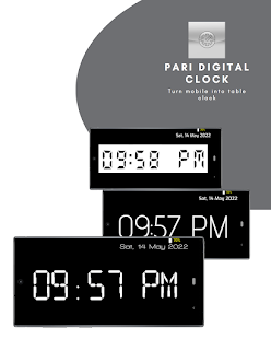 Screenshot der Pari-Digitaluhr