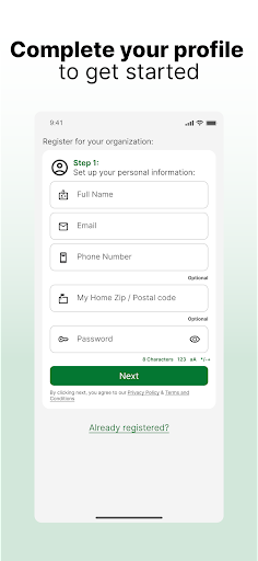 Android application PASS National screenshort