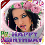Name Photo on Birthday Cake  -  Happy Greeting Card icon