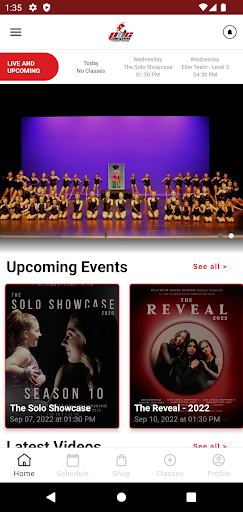 Android application Platinum Dance Center screenshort