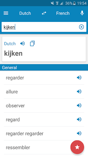 Android application Dutch-French Dictionary screenshort