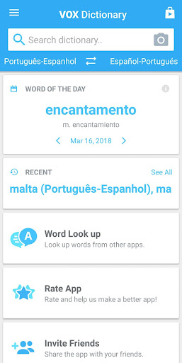 Screenshot of Portuguese Spanish Dictionary