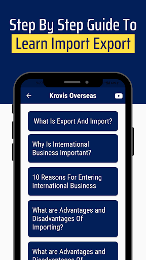 Learn Import Export Business Screen 2