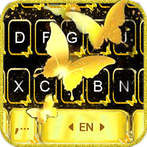 Golden Butterfly Keyboard Theme