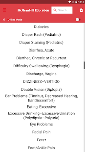 Common Symptom Guide Captura de tela