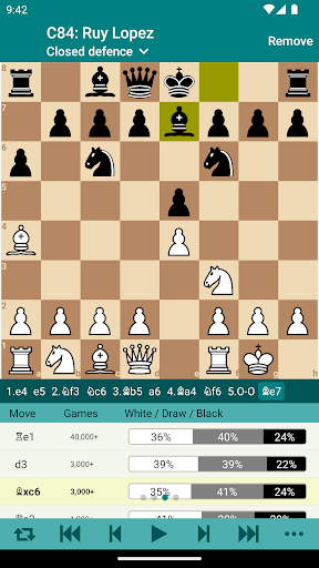 Android application Chess Opener PRO screenshort