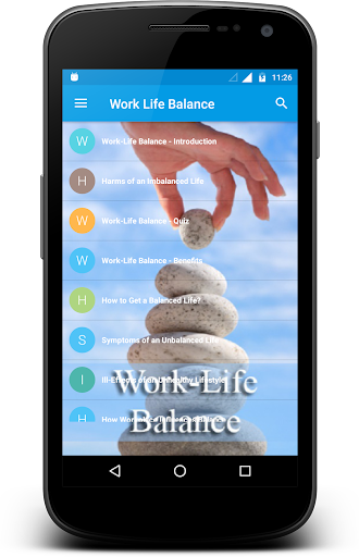 Android application Work Life Balance screenshort