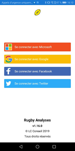 Android application Rugby Analyses Mont de Marsan screenshort