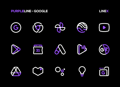 PurpleLine Icon Pack : LineX (MOD APK, Paid/Patched) v3.9 3