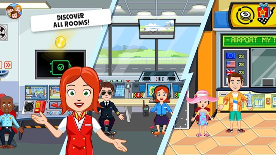 My Town Airport games for kids Screenshot