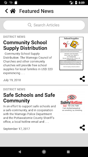 Wamego Public Schools Screen 3