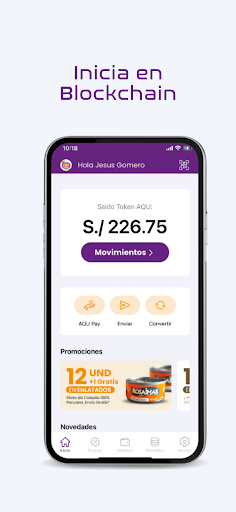 Android application Aqku Billetera screenshort