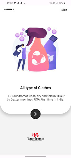 Android application Hi5 Laundromat screenshort