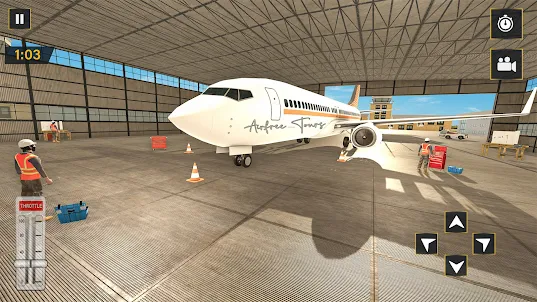 실제 비행기 비행 시뮬레이터