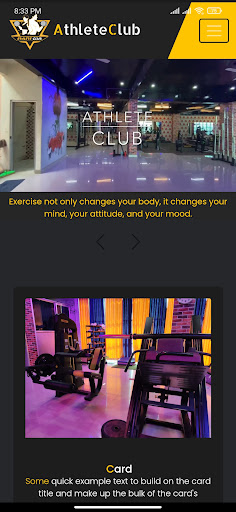 Android application Athlete Club screenshort