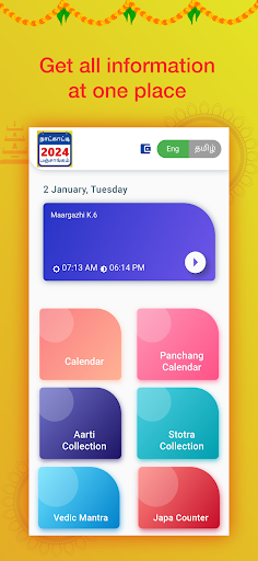 Android application Tamil Calendar 2024 Panchangam screenshort