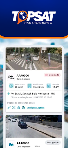 Android application Topsat Rastreamento screenshort