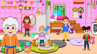 My Family Town Doll House Game - Screenshot 2