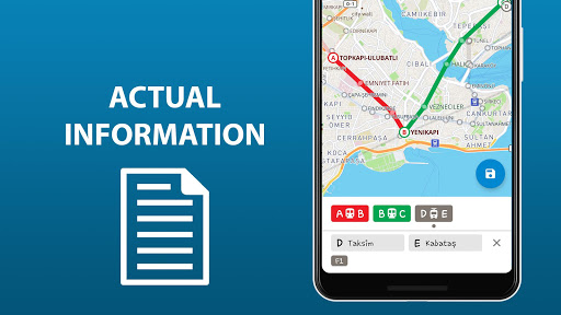 Screenshot of Public transport map Istanbul