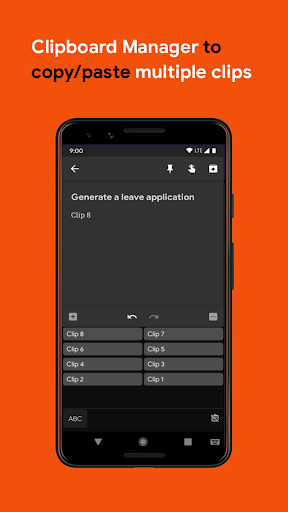 Screenshot of Wboard: Generative AI Keyboard