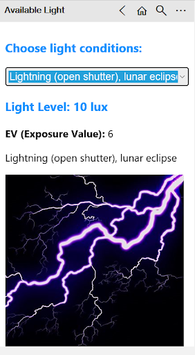 Android application Available Light screenshort