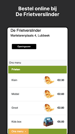 Android application De Frietverslinder screenshort