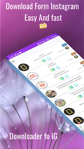 Android application Super Downloader for IG screenshort