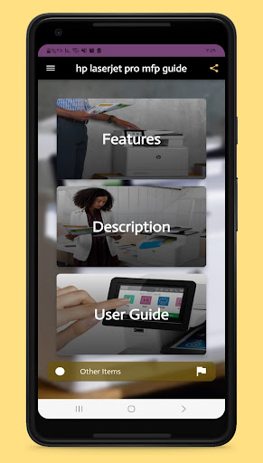 Android application hp laserjet pro mfp guide screenshort