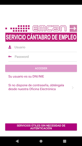 Android application EmpleaCantabria screenshort
