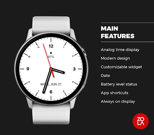 White Analog Watch Face Screen 2