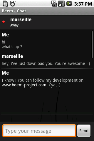 Android application Beem screenshort