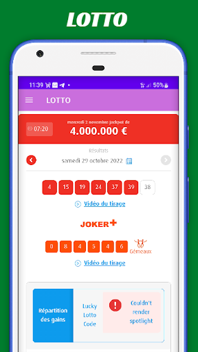 Android application Lotto Belgique screenshort