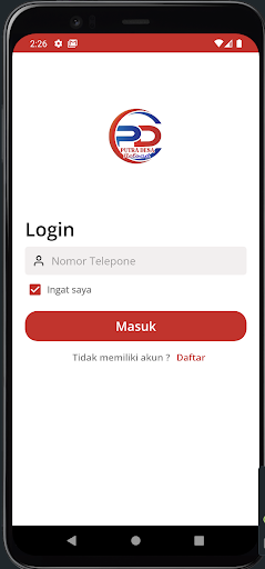 Android application Putra Desa Reload screenshort