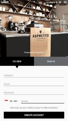 Android application Aspretto screenshort