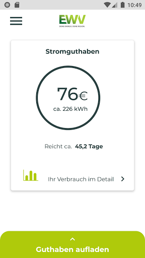 EWV Prepaid-App Screenshot