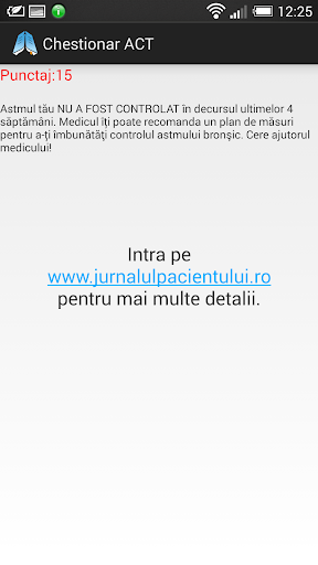 Chestionar ACT™ Screen 2