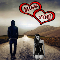 Miss You Photo Frame  Cut Paste Editor