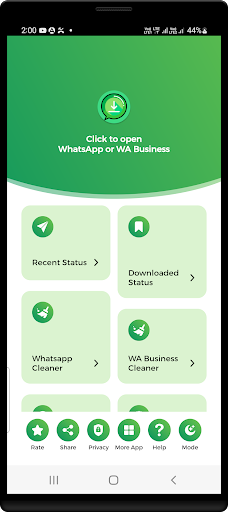 Android application Status Saver & Cleaner screenshort