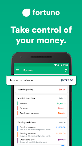 Android application Fortuno: Track Expenses screenshort