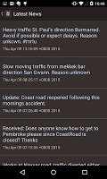 screenshot of Maltese Roads Traffic Updates