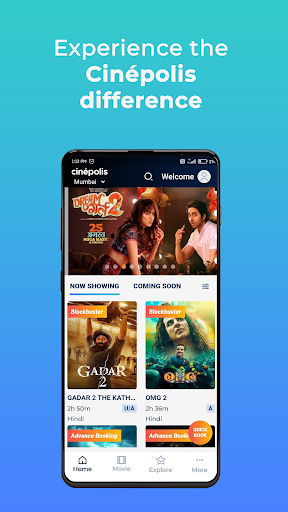Android application Cinépolis India screenshort