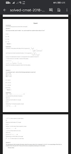 CMAT PREVIOUS YEAR PAPERS Screen 3