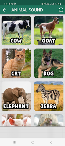 Android application Animal Sounds screenshort
