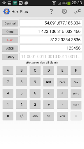 Android application Hex Converter Plus screenshort