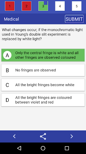 Android application Medical entrance exam practice screenshort