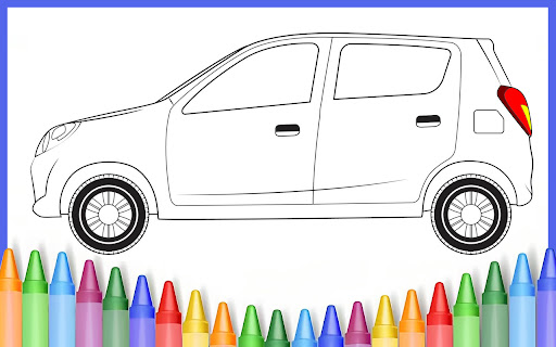 Android application Car colouring and drawing game screenshort