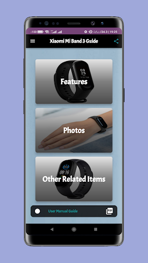 Android application Xiaomi mi band 3 guide screenshort