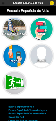 Android application Escuela de Vela EEV screenshort