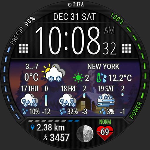 Digital Weather Watch face P3 logo
