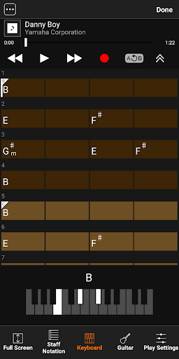 Screenshot of Chord Tracker
